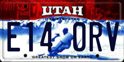 UT license plate E140RV