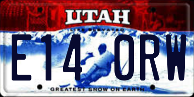 UT license plate E140RW