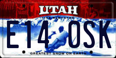 UT license plate E140SK