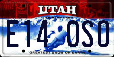UT license plate E140SO