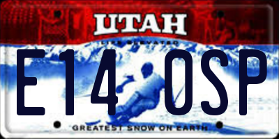 UT license plate E140SP