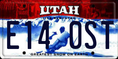 UT license plate E140ST