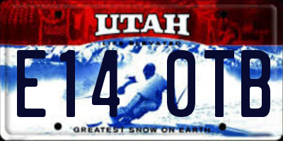 UT license plate E140TB