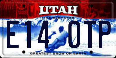 UT license plate E140TP