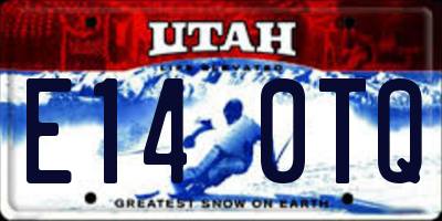 UT license plate E140TQ