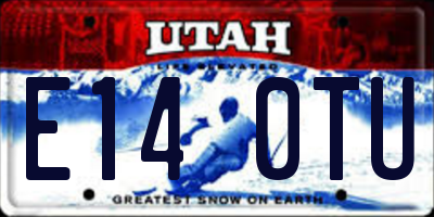 UT license plate E140TU