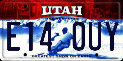 UT license plate E140UY