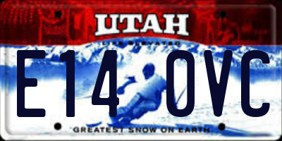 UT license plate E140VC