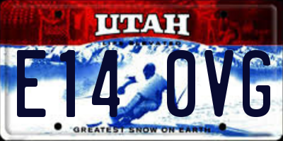 UT license plate E140VG