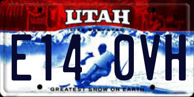 UT license plate E140VH
