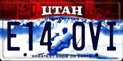 UT license plate E140VI