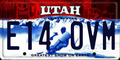 UT license plate E140VM