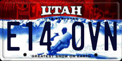 UT license plate E140VN
