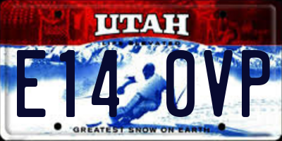 UT license plate E140VP