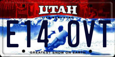 UT license plate E140VT