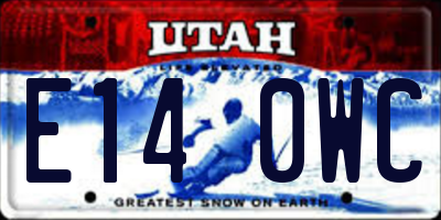 UT license plate E140WC