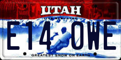 UT license plate E140WE