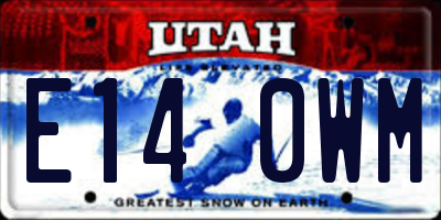 UT license plate E140WM