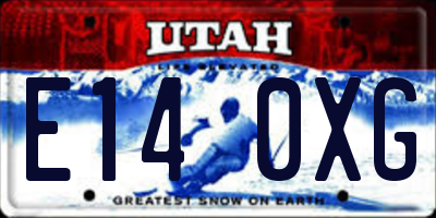UT license plate E140XG