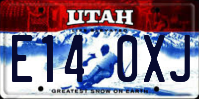 UT license plate E140XJ
