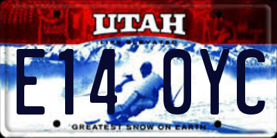 UT license plate E140YC