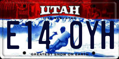 UT license plate E140YH