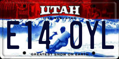 UT license plate E140YL