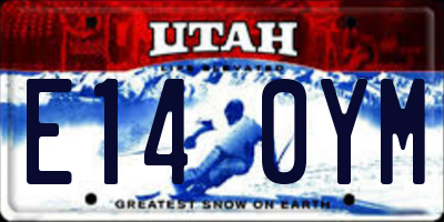 UT license plate E140YM