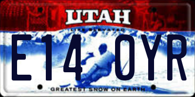 UT license plate E140YR