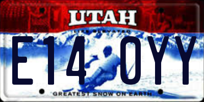 UT license plate E140YY