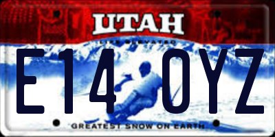 UT license plate E140YZ