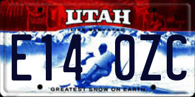 UT license plate E140ZC