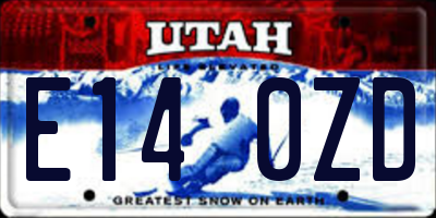 UT license plate E140ZD