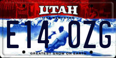 UT license plate E140ZG