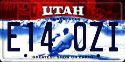 UT license plate E140ZI