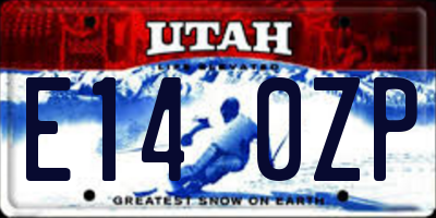 UT license plate E140ZP