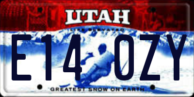 UT license plate E140ZY