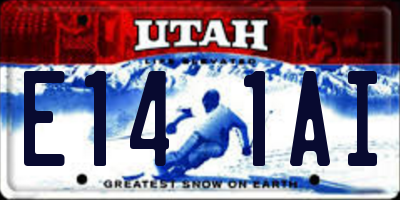 UT license plate E141AI