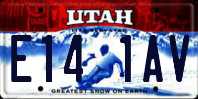 UT license plate E141AV