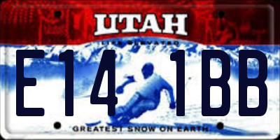UT license plate E141BB