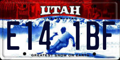 UT license plate E141BF