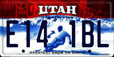 UT license plate E141BL