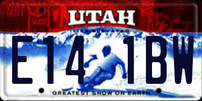 UT license plate E141BW