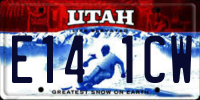 UT license plate E141CW