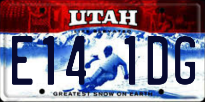 UT license plate E141DG