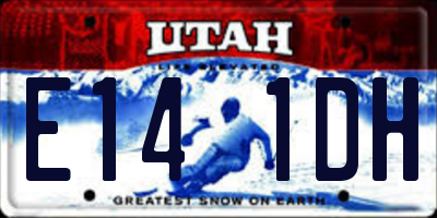 UT license plate E141DH