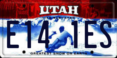 UT license plate E141ES