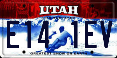 UT license plate E141EV