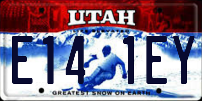 UT license plate E141EY