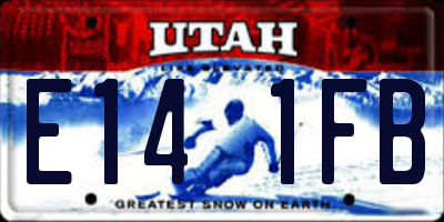 UT license plate E141FB